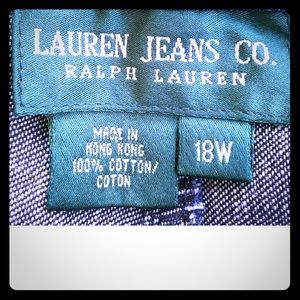 NWOT classic Ralph Lauren jeans 18W